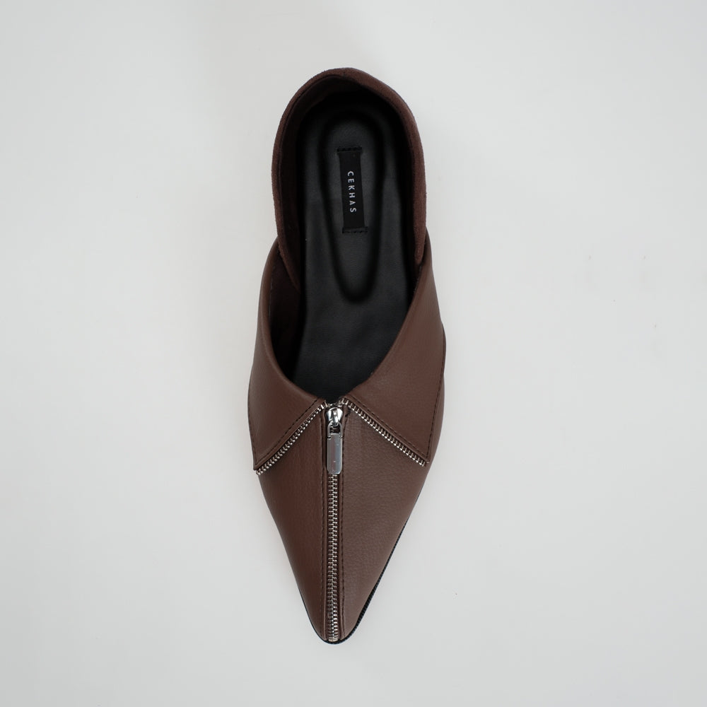 CEKHAS - Clare Flat Shoes Brown MEASURES Collection