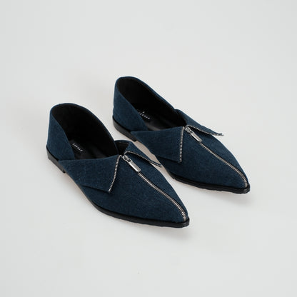 CEKHAS - Clare Flat Shoes Denim MEASURES Collection
