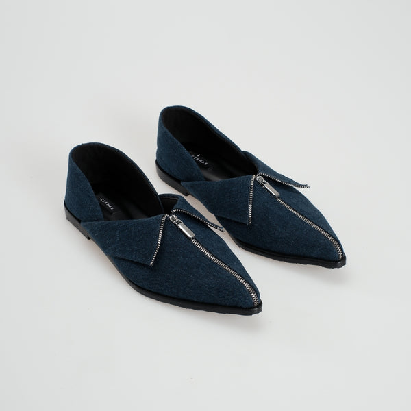CEKHAS - Clare Flat Shoes Denim MEASURES Collection