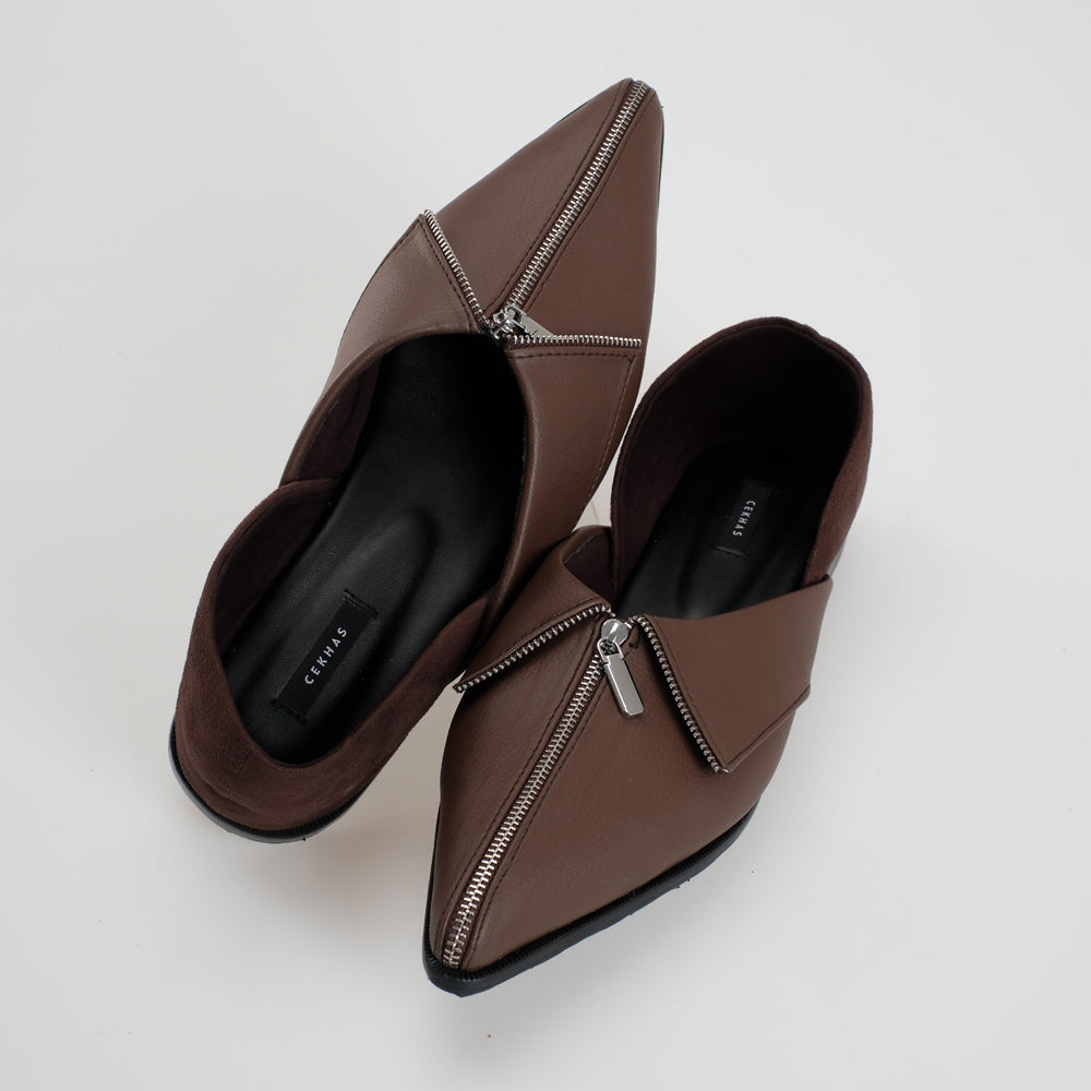 CEKHAS - Clare Flat Shoes Brown MEASURES Collection