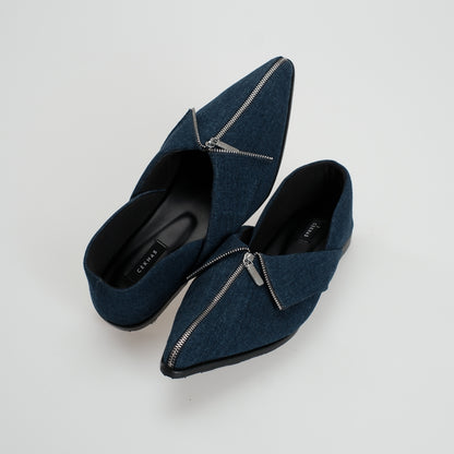 CEKHAS - Clare Flat Shoes Denim MEASURES Collection