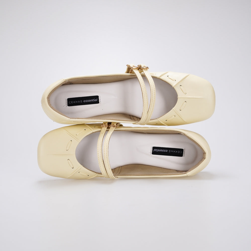 Essential - Gwena Butter Yellow Flat Shoes S/S 2026 KL Collection