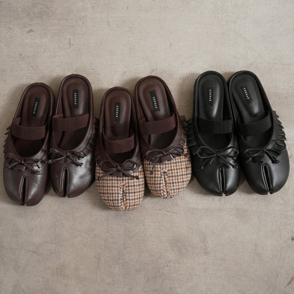 CEKHAS - Joyce Plaid Tartan Tabi Sandal Mules PLAID & POISE Collection