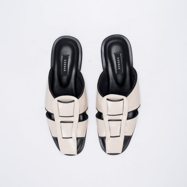 CEKHAS - Alata Cream Sandal Flat Mules REVERIE Collection
