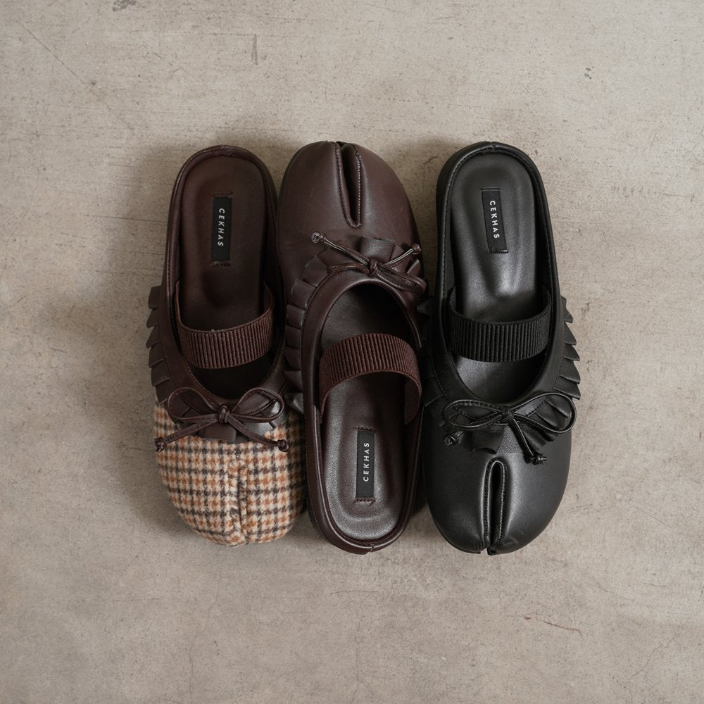 CEKHAS - Joyce Brown Tabi Sandal Mules PLAID & POISE Collection