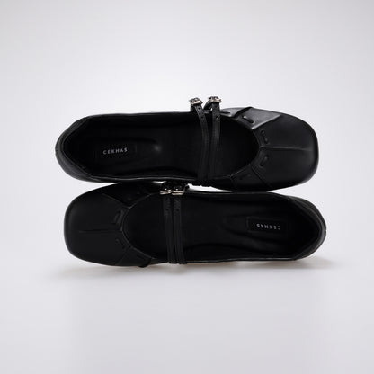 essential - Gwena Black Flat Shoes S/S 2026 KL Collection