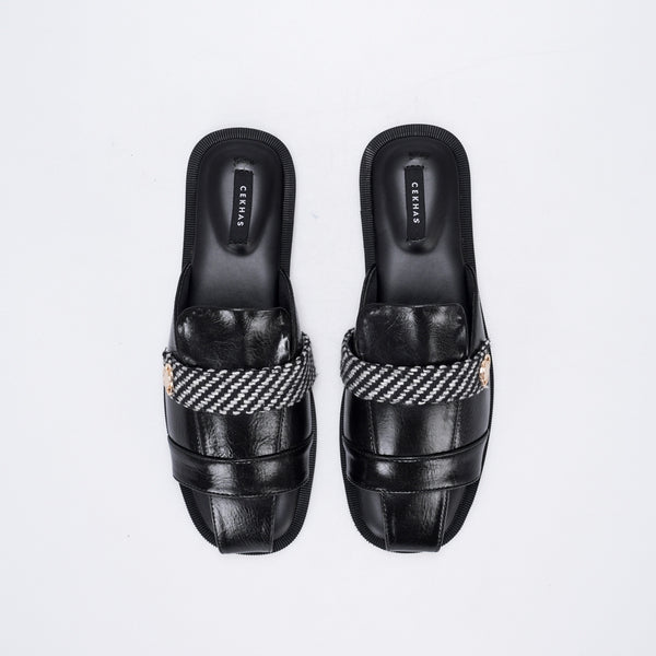 CEKHAS - Laras Black Sandal Mules REVERIE Collection