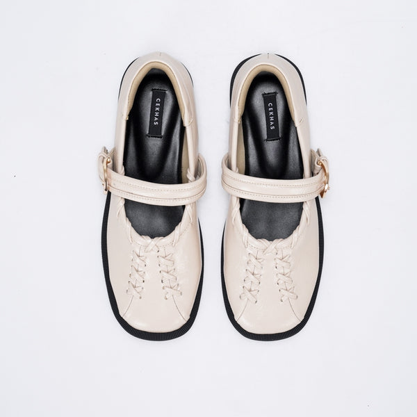 CEKHAS - New Lenorra Ivroy Flat Shoes Mary Jane Wanita WORKCATION
