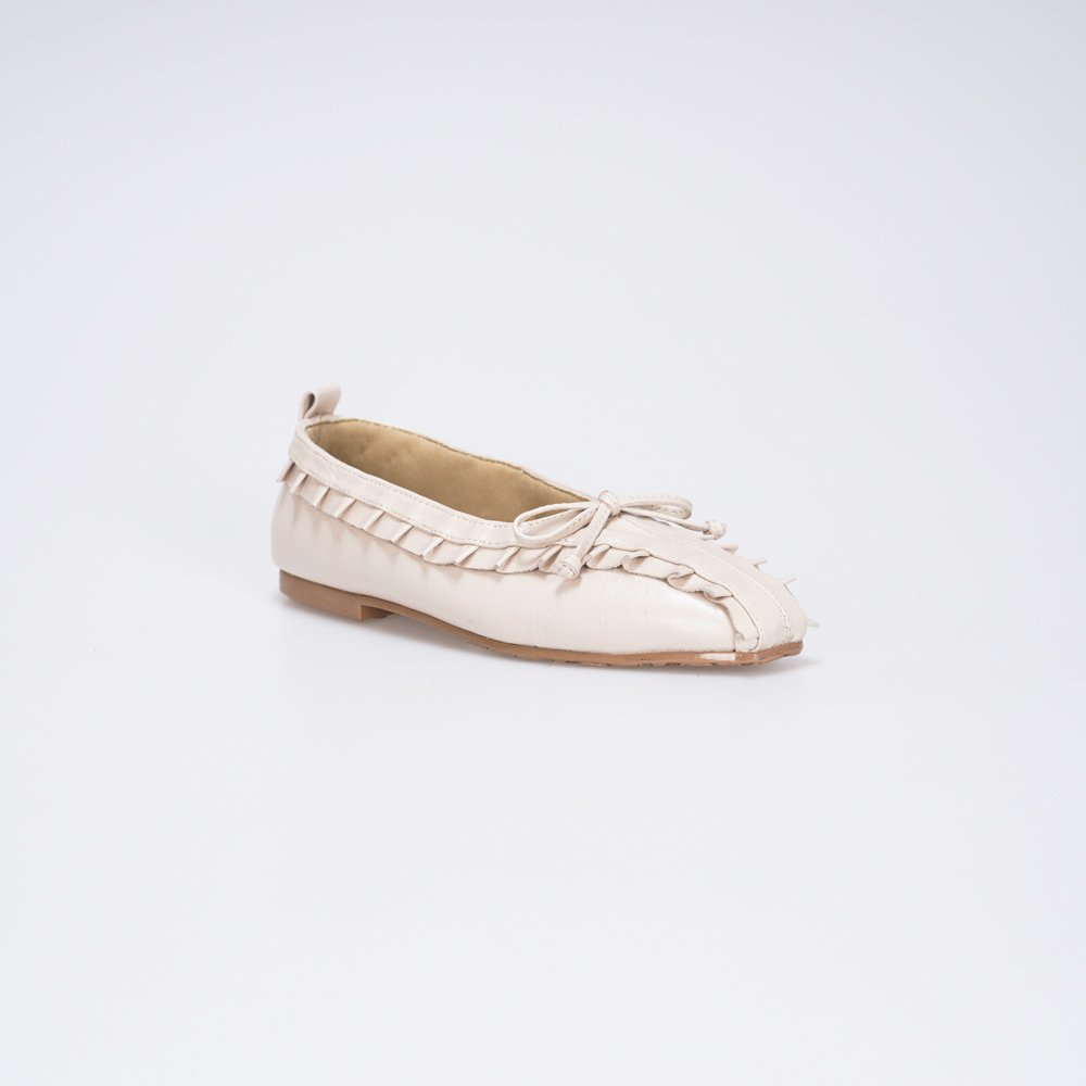 CEKHAS - Amber Beige Cream Flat Shoes Ballet Flats PLAID & POISE Collection