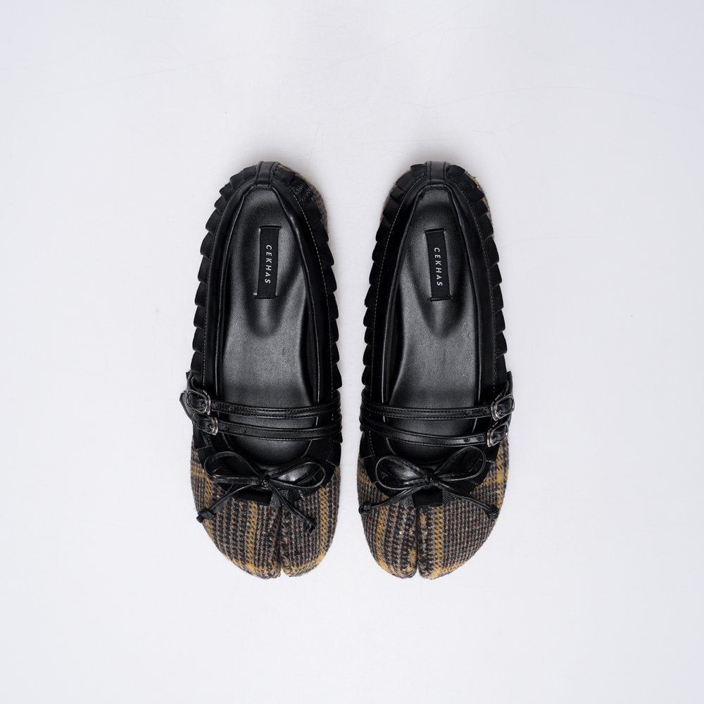 CEKHAS - Enola Plaid Tartan Tabi Flat Shoes PLAID & POISE Collection