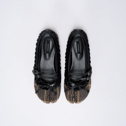 CEKHAS - Enola Plaid Tartan Tabi Flat Shoes PLAID & POISE Collection
