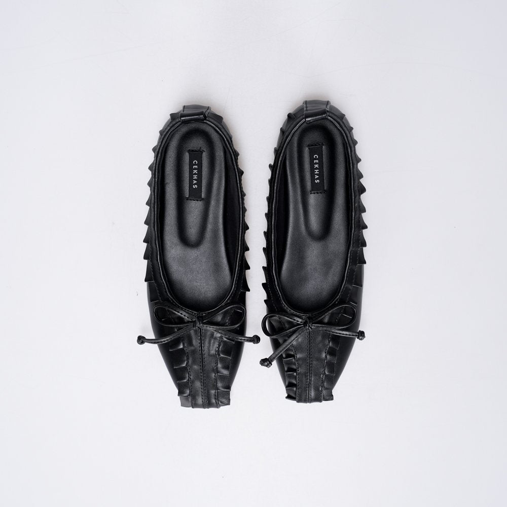 CEKHAS - Amber Black Flat Shoes Ballet Flats PLAID & POISE Collection