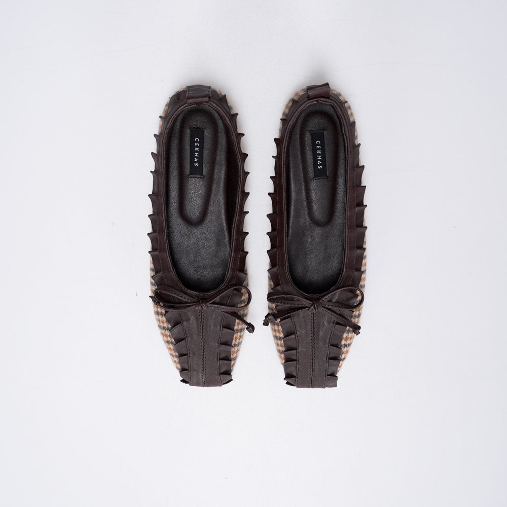 CEKHAS - Amber Plaid Tartan Flat Shoes Ballet Flats PLAID & POISE Collection