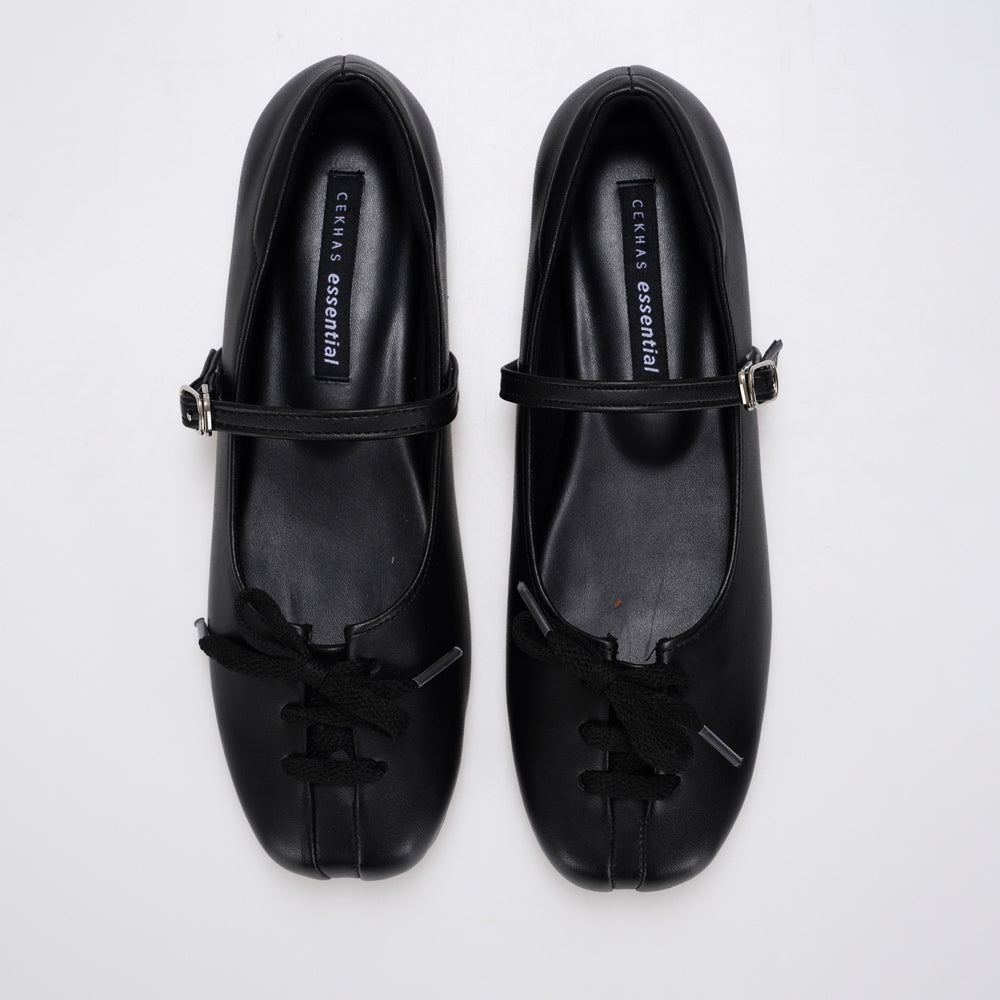 Essential - Lona Black Flat Shoes S/S 2026 KL Collection