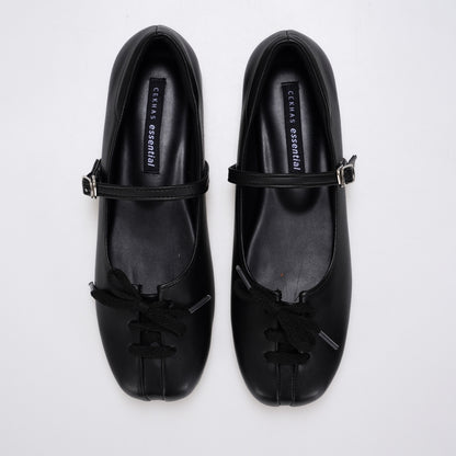 Essential - Lona Black Flat Shoes S/S 2026 KL Collection