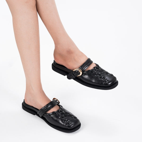 CEKHAS - New Carla Black Mules Sandal Mary Jane Wanita WORKCATION