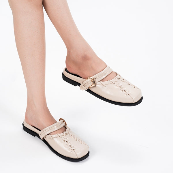CEKHAS - New Carla Ivory Mules Sandal Mary Jane Wanita WORKCATION