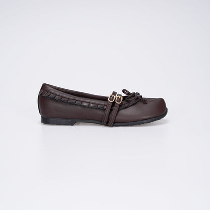 CEKHAS - Enola Brown Tabi Flat Shoes PLAID & POISE Collection