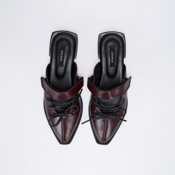 Collin Wood Sandal Mules Wanita Reminiscence Collection