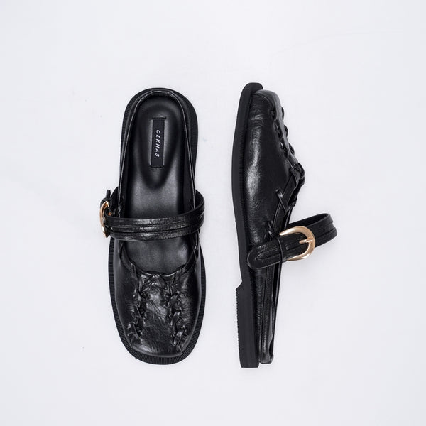 CEKHAS - New Carla Black Mules Sandal Mary Jane Wanita WORKCATION