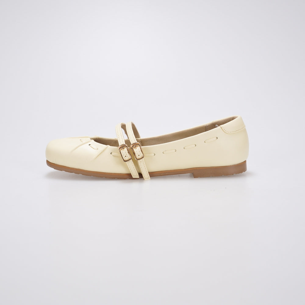Essential - Gwena Butter Yellow Flat Shoes S/S 2026 KL Collection