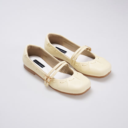 Essential - Gwena Butter Yellow Flat Shoes S/S 2026 KL Collection