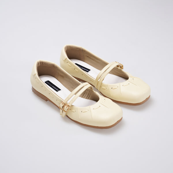 Essential - Gwena Butter Yellow Flat Shoes S/S 2026 KL Collection