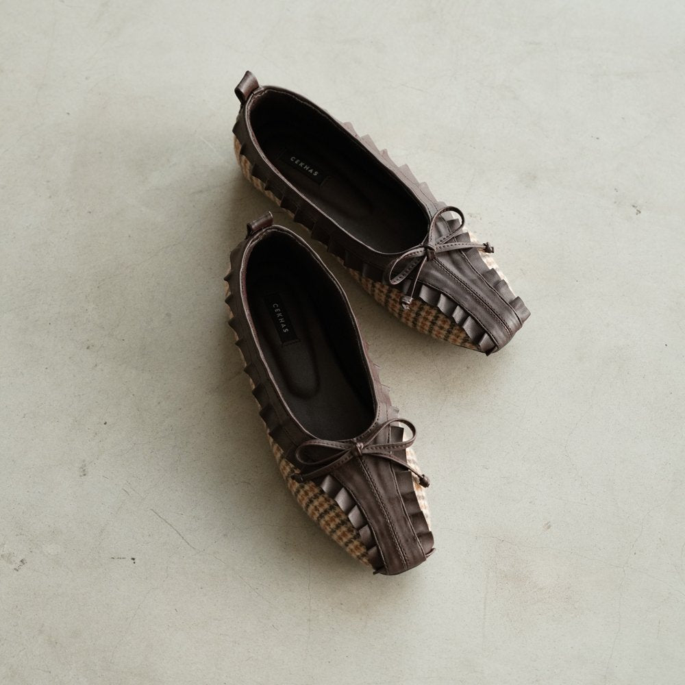 CEKHAS - Amber Plaid Tartan Flat Shoes Ballet Flats PLAID & POISE Collection