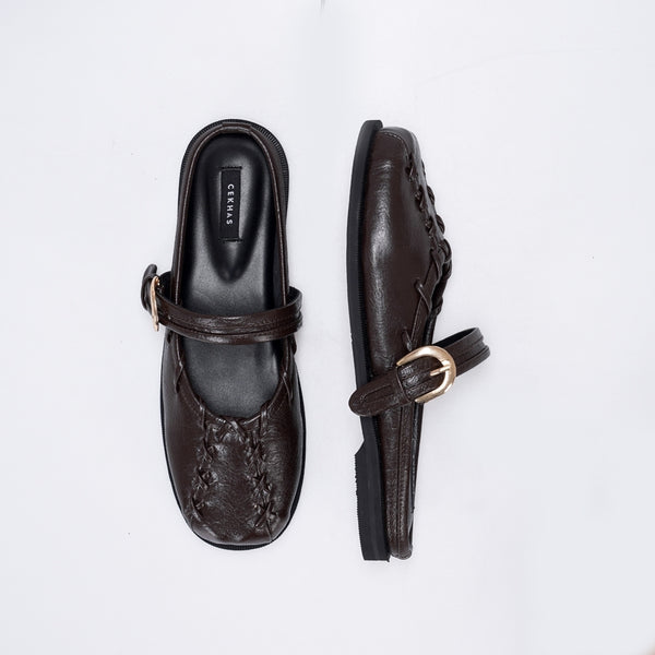 CEKHAS - New Carla Brown Mules Sandal Mary Jane Wanita WORKCATION