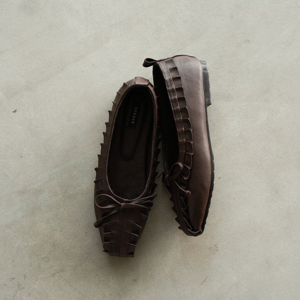 CEKHAS - Amber Brown Flat Shoes Ballet Flats PLAID & POISE Collection