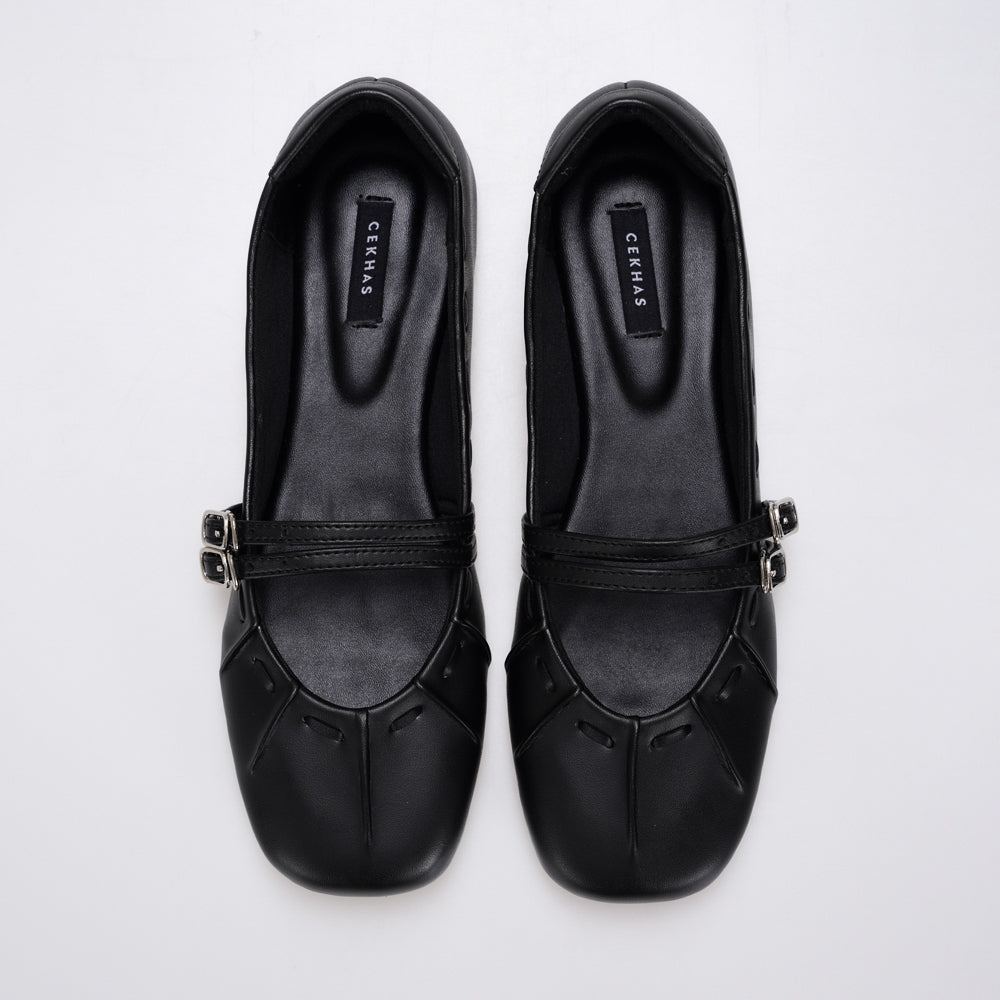 essential - Gwena Black Flat Shoes S/S 2026 KL Collection