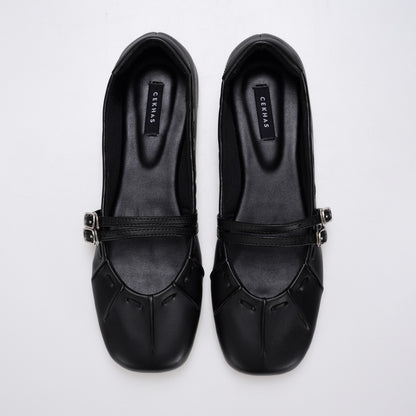 essential - Gwena Black Flat Shoes S/S 2026 KL Collection