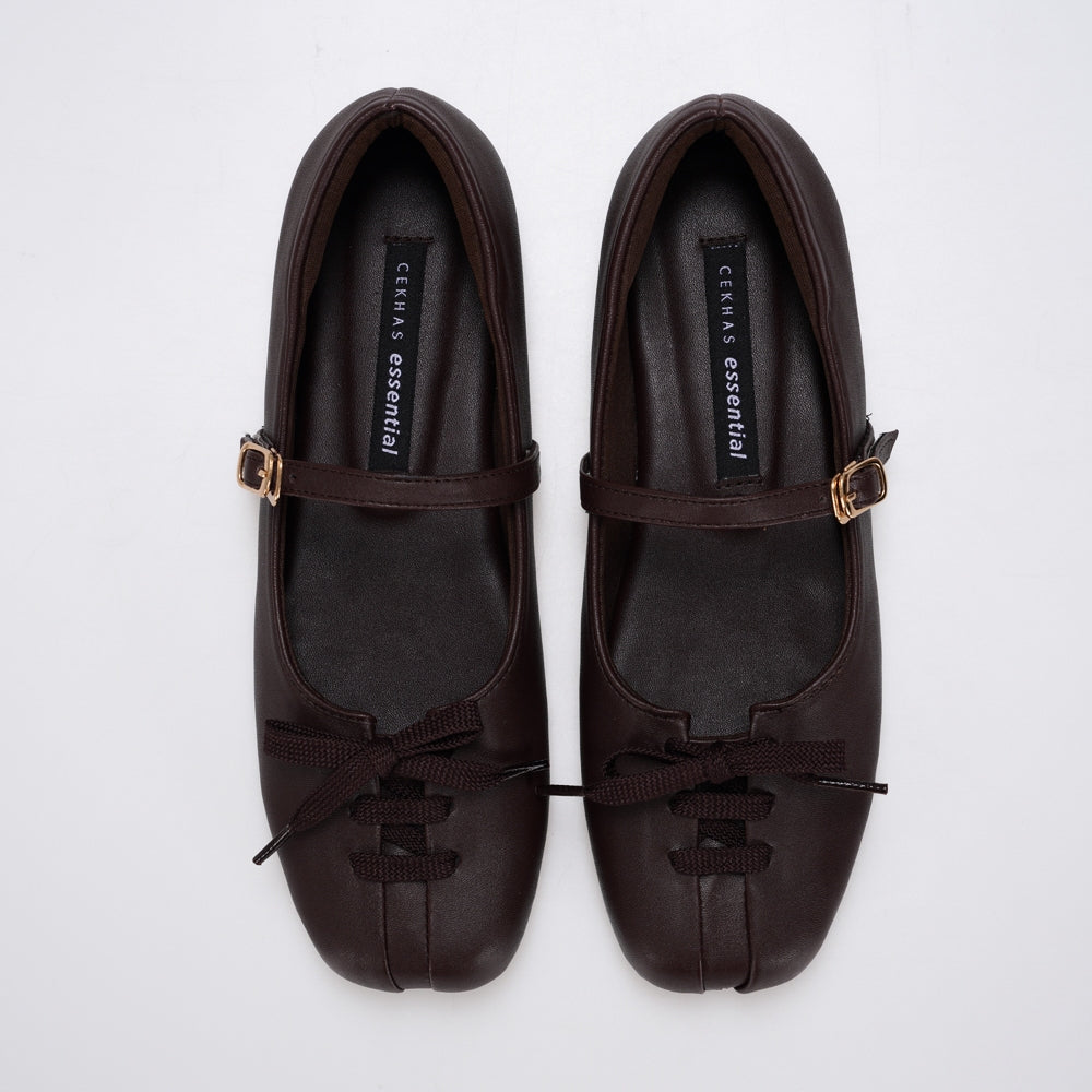 Essential - Lona Brown Flat Shoes S/S 2026 KL Collection