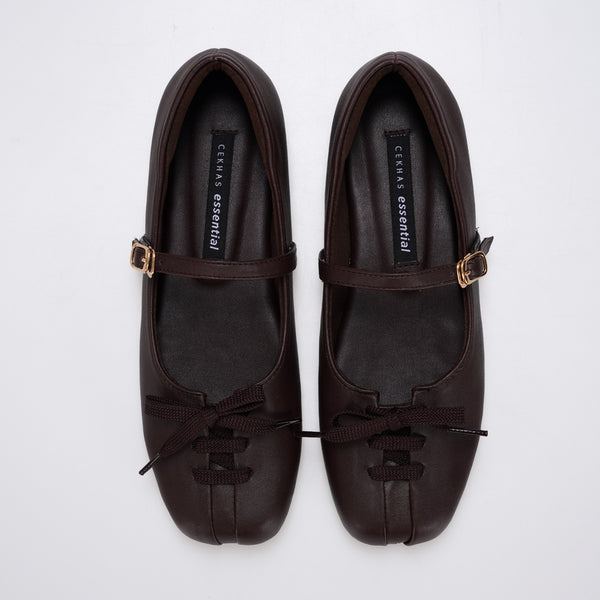 Essential - Lona Brown Flat Shoes S/S 2026 KL Collection