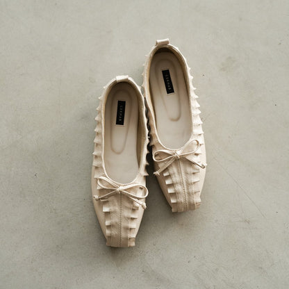 CEKHAS - Amber Beige Cream Flat Shoes Ballet Flats PLAID & POISE Collection