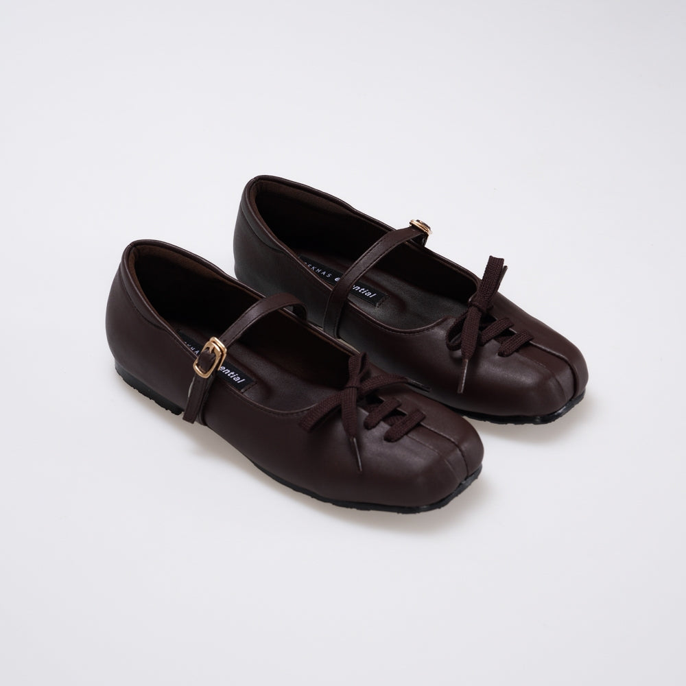 Essential - Lona Brown Flat Shoes S/S 2026 KL Collection