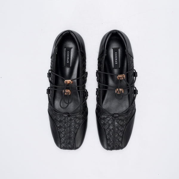 CEKHAS - Viona Black Ballet Flat Shoes REVERIE Collection