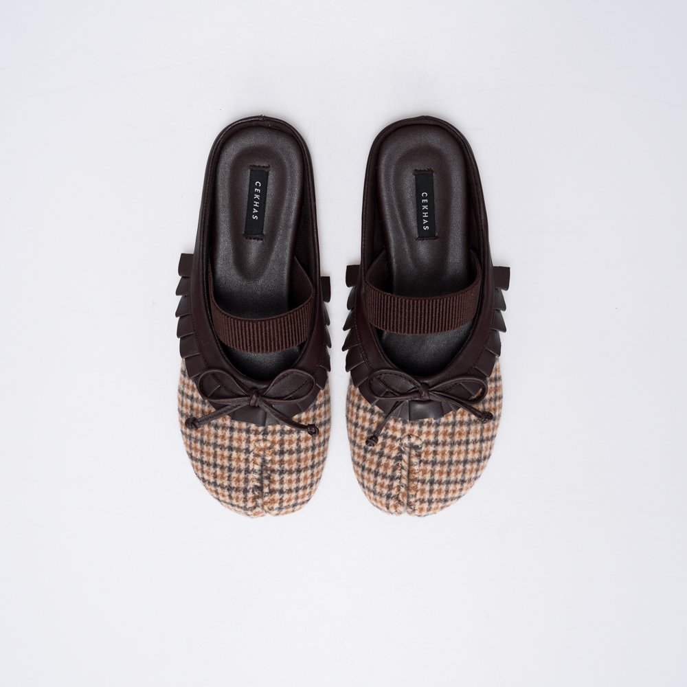 CEKHAS - Joyce Plaid Tartan Tabi Sandal Mules PLAID & POISE Collection