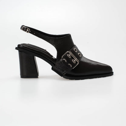 CEKHAS - Zoey Black Genuine Leather Heels THE CONTRAST