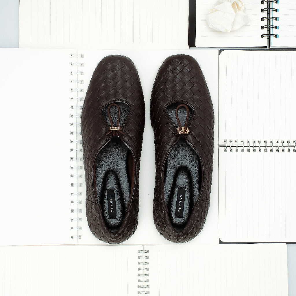 CEKHAS - Odelia Brown Flat Shoes Wanita REVERIE Collection