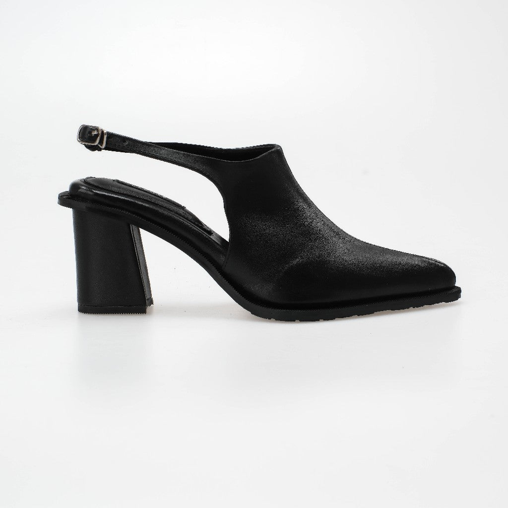 CEKHAS - Zoey Black Genuine Leather Heels THE CONTRAST