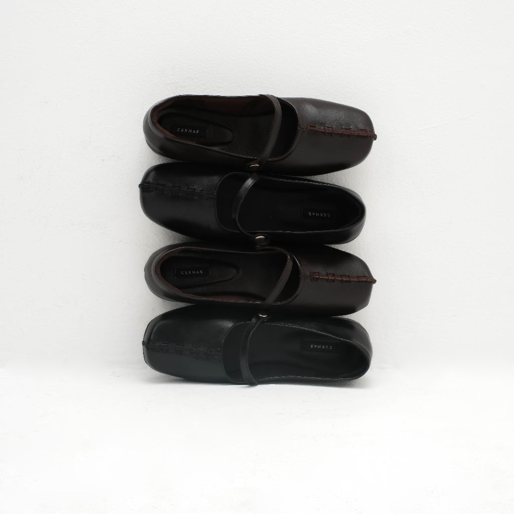 CEKHAS - Kaeya Genuine Leather Flat Shoes Genuine Leather THE CONTRAST