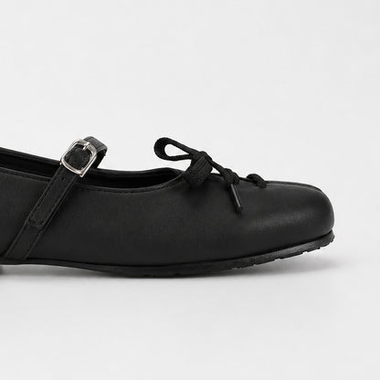 Essential - Lona Black Flat Shoes S/S 2026 KL Collection