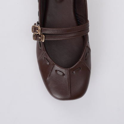 Essential - Gwena Brown Flat Shoes S/S 2026 KL Collection