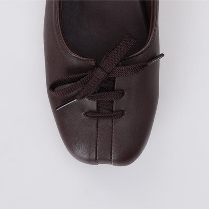 Essential - Lona Brown Flat Shoes S/S 2026 KL Collection