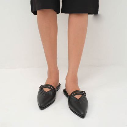 Essential - Serena Black Mules S/S 2026 KL Collection