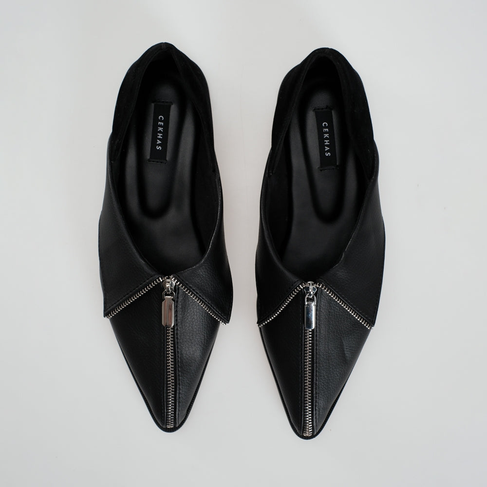 CEKHAS - Clare Flat Shoes Black MEASURES Collection