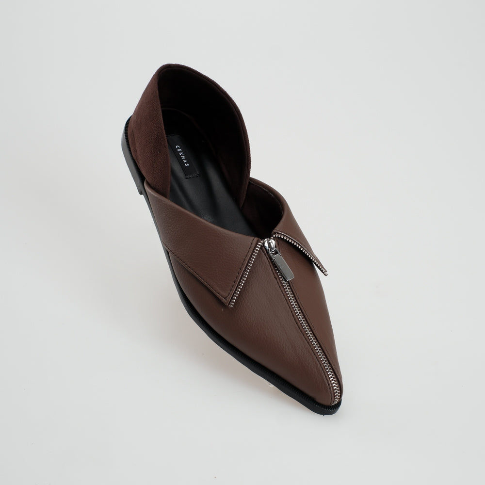 CEKHAS - Clare Flat Shoes Brown MEASURES Collection